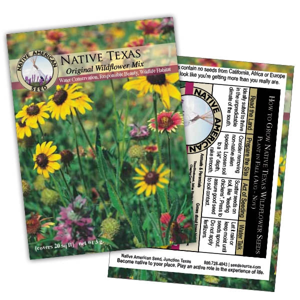 txdot wildflower seed mix Native Texas Mix 3 g packet