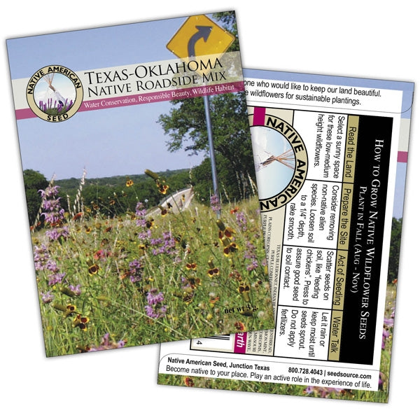 texas wildflower seed packets Texas-Oklahoma Native Roadside Seed Mix