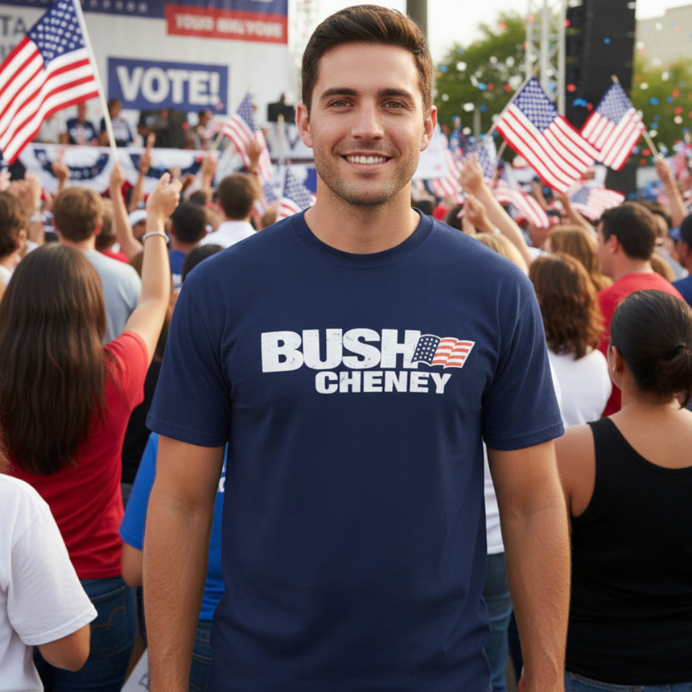 Bush/Cheney T-Shirt only $34.99 | Navy, White | George W. Bush