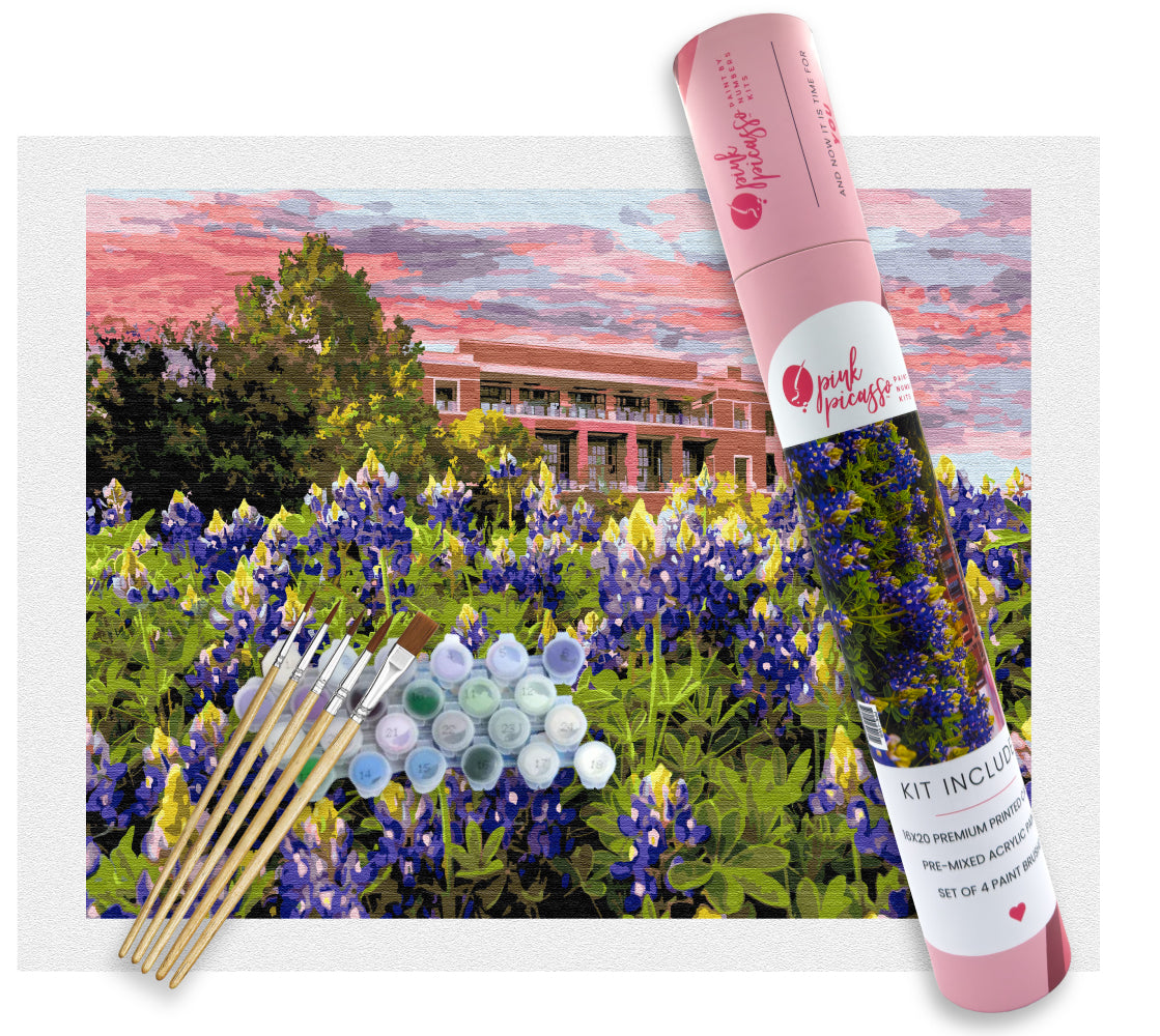 Laura W. Bush Native Texas Park Paint-By-Numbers Kit only $75.00