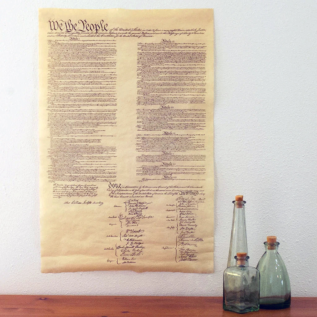 Constitution of the United States 1787 - Big 23 x 29 Parchment Poste –